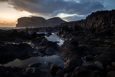 Sea lava rock