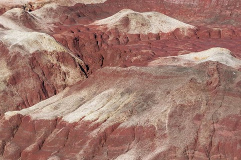 Red Mineral-rich rock at the Rio Tinto mines