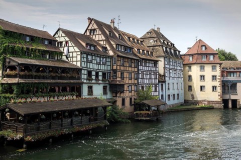 Half-timbered houses in historic old town