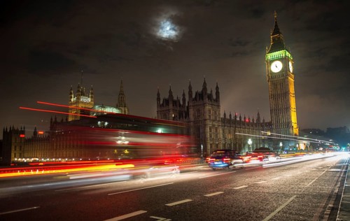 Palace of Westminster with Big Ben at night