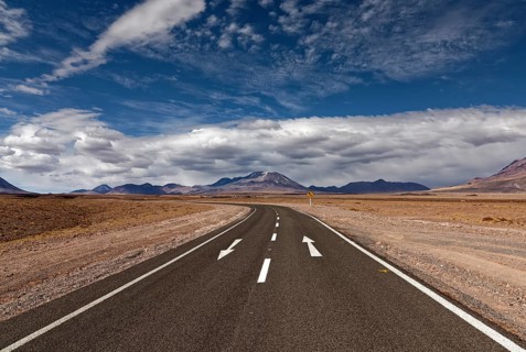 Road through the Atacama desert