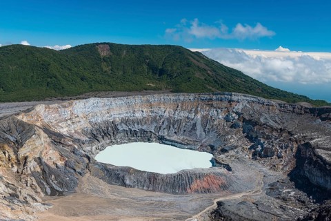 Caldera with crater lake