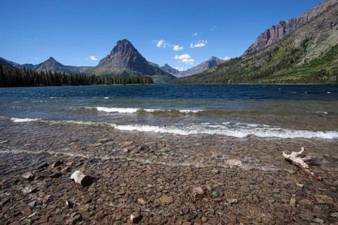 Two Medicine Lake in front of Sinopah Mountain