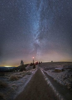 Milky Way over Feldberg in winter