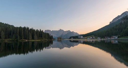 Lake Misurina at sunset