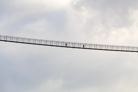 The suspension bridge Highline 179 near Reutte