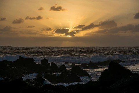 Sunset at the Ponta dos Capelinhos