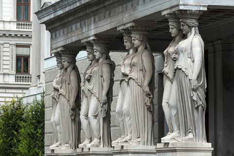 Caryatids on Austrian Parliament building