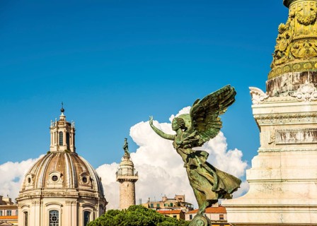 Church of Santa Maria di Loreto and angel statue