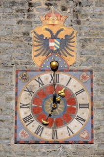 Tower clock with eagle
