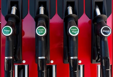 Pump for petrol at a gas station