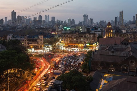 Evening rush hour at Crawford Market