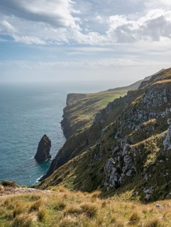 Cliffs and barren landscape