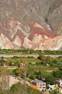 Colorful rock layers