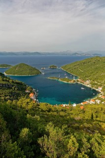 Port of Prozurska Luka with a view of the Croatian mainland