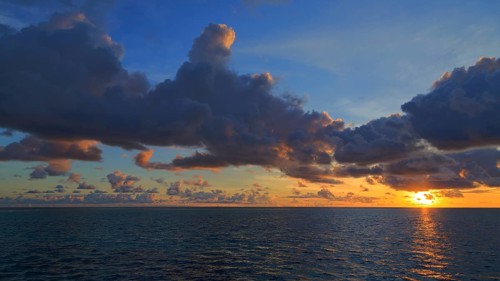 Sunset over the sea