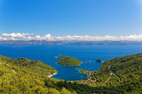Port of Prozurska Luka with a view of the Croatian mainland