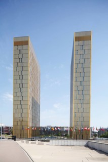 European Court of Justice with European Flags