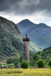 Monument at Glenfinnan commemorating the Jacobite Rising