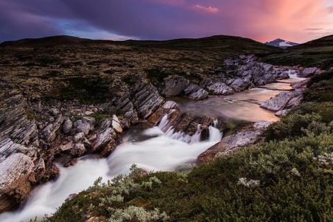 River Stropla after sunset