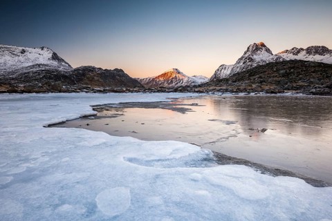 Ice on the shore of the fjord