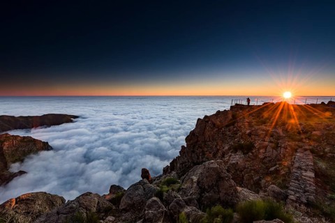 Sunrise over sea of mist