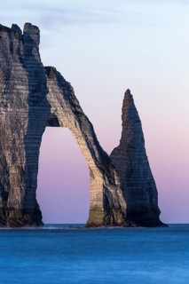 Aiguille d'Etretat and Porte d'Aval in the evening light