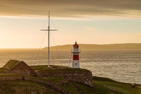 Skansin lighthouse at sunrise