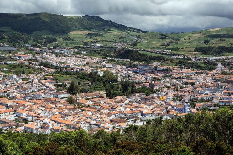 View from Monte Brasil to Angra do Heroismo