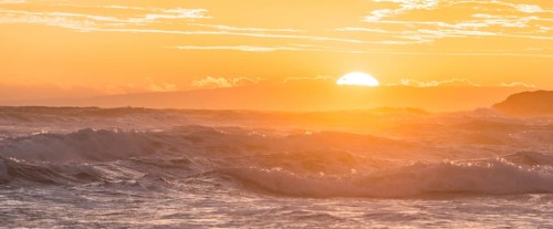 Sunset over the sea