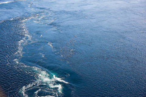 Massive whirlpools in the water