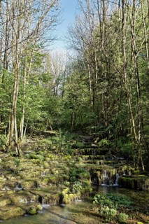 Travertine terraces