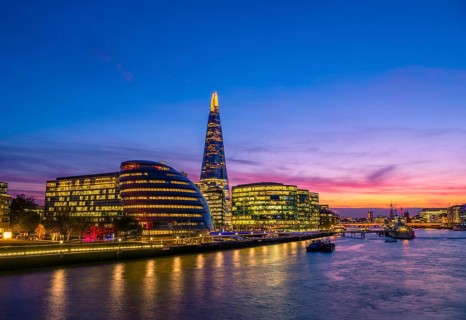 Skyline of the office complex More London Riverside