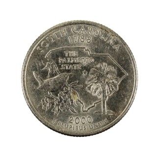 Back of United States quarter featuring South Carolina