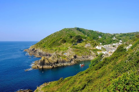 Rocky coast on the English Channel