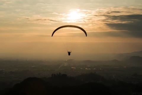 Paraglider over Bassano