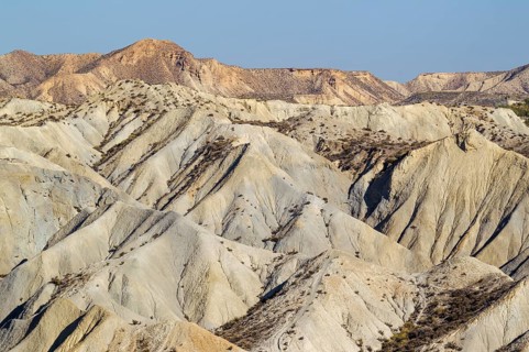 Bare ridges of eroded sandstone