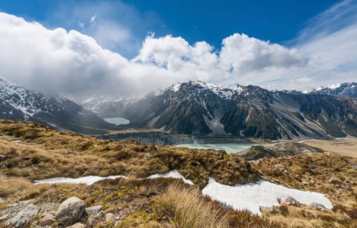 View on Hooker Valley from Sealy Tarns track
