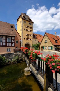 Wassertor gate and river Pegnitz