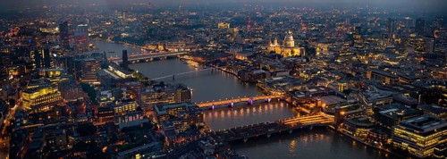 View of River Thames with London Bridge