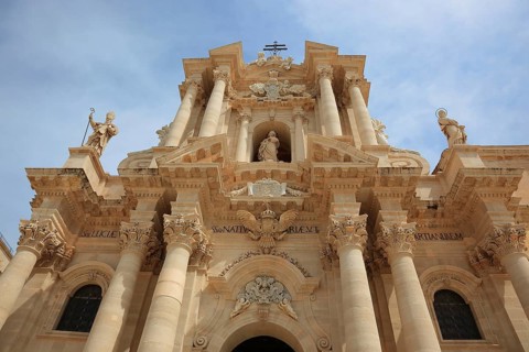 Facade of the Cathedral Santa Maria delle Colonne