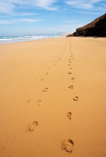 Footprints in the sand