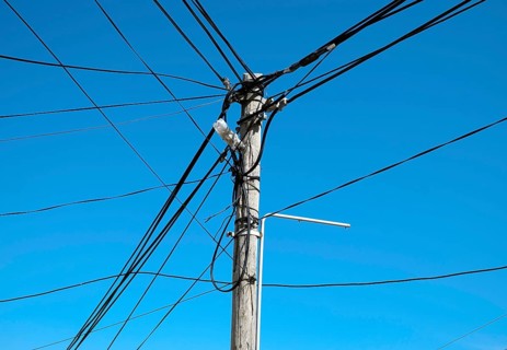 Overhead power lines