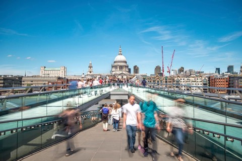 Millenium Bridge and St Paul's Cathedral
