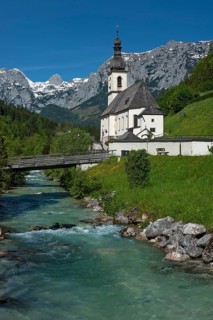 Parish church St. Sebastian with Ramsauer Ache