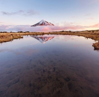 Reflection in Pouakai Tarn lake
