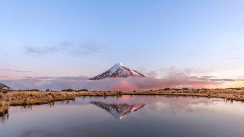Reflection in Pouakai Tarn lake