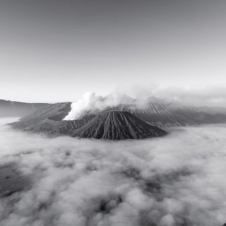 Mount Bromo volcanic clouds