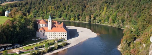 Monastery Weltenburg on the Danube in Kelheim