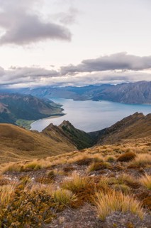 Lake Hawea and mountains
